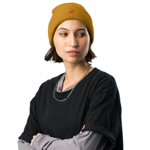 Women's waffle beanie for snowboarding and outdoor camel