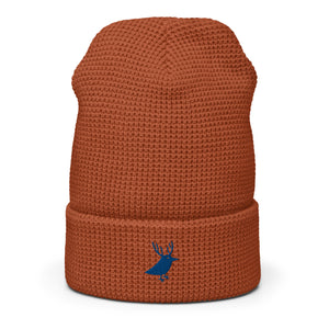 Men's waffle beanie for snowboarding and outdoor rust orange